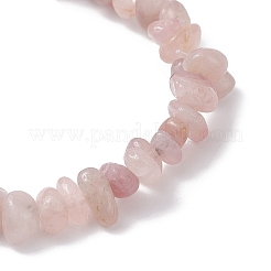 Pulseras elásticas de cuarzo rosa de Madagascar natural&nbsp;NJEW-JB12196