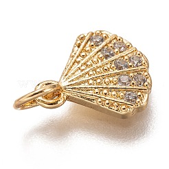 Breloques en laiton zircon cubique transparent&nbsp;ZIRC-C020-49G