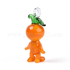 Ciondoli a forma di ravanello in cartone animato lavorati a lume fatti a mano&nbsp;LAMP-T025-10D