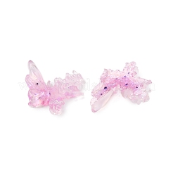 Cabochons en résine transparente papillon avec fleur&nbsp;FIND-L019-06D