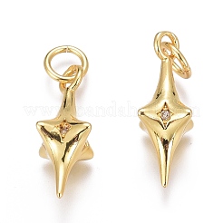 Pendentifs en laiton zircon cubique transparent&nbsp;ZIRC-O035-20G