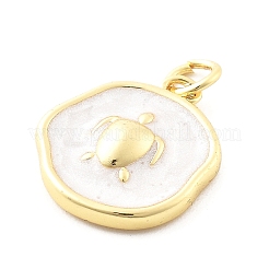 Ozean-Motiv Messing Emaille Anhänger&nbsp;X-KK-Q029-01A-G