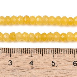 Teñido natural Malasia jade rondelle cuentas hebras&nbsp;X-G-E316-2x4mm-30