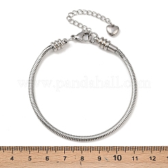 Anlaufgeschützte 304 Edelstahl-Armbänder mit europäischen runden Schlangenketten&nbsp;X-STAS-J015-05