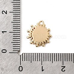 Ciondoli in ottone con pavé di zirconi chiari&nbsp;ZIRC-L106-02G-02