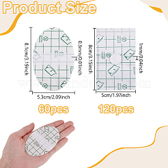 180 pz 2 stili adesivi auricolari impermeabili per bambini in PU&nbsp;AJEW-GA0008-18A