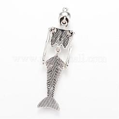 Gros pendentifs en alliage de style tibétain&nbsp;TIBE-Q067-01AS-RS