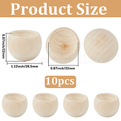 10 diffusore di aromaterapia in legno semicircolare&nbsp;AJEW-GF0015-18A