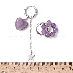 Valentinstag-Herzohrringe aus Edelstahl 304&nbsp;EJEW-TA00799-03