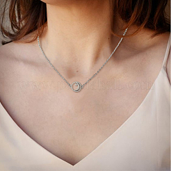 12 pieza 4 estilos 304 cadena de cable de acero inoxidable fabricación de collares&nbsp;STAS-SC0010-23P