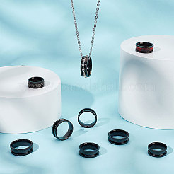 14 Stück Set aus geriffelten Fingerringen aus Edelstahl in 7 Größen&nbsp;RJEW-UN0002-71EB