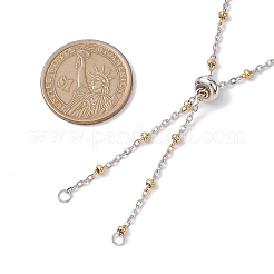 2 pièce de fabrication de collier coulissant en acier inoxydable 304 avec placage ionique (IP) 2 couleurs&nbsp;AJEW-JB01288