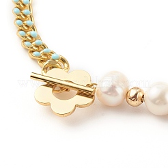 Collane a catena in ottone smaltato&nbsp;NJEW-JN03482-02