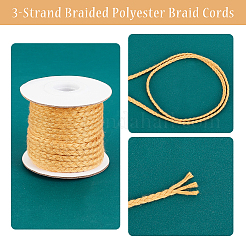 Cordons tressés polyester 3 brin&nbsp;OCOR-WH0074-10B