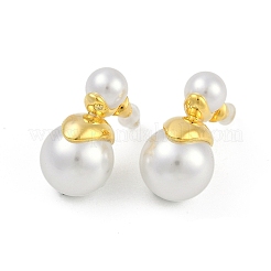 Pendientes colgantes redondos de latón&nbsp;EJEW-Q391-25G