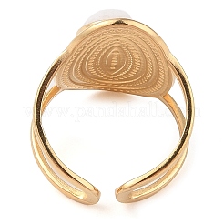 Anillos de dedo ovalados de jade blanco natural&nbsp;RJEW-Z057-14G-09