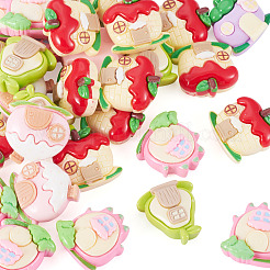 30 Stück Obst-Deko-Cabochons aus undurchsichtigem Harz&nbsp;RESI-TADJ0001-21
