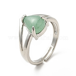 Edelstein Tropfen verstellbare Ringe&nbsp;RJEW-G264-01P