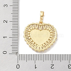 Anhänger aus Messing mit Gestellbeschichtung aus klarem Kubisch Zirkonia&nbsp;KK-A224-15G-04