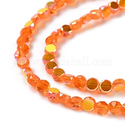 Transparentes perles de verre de galvanoplastie brins&nbsp;GLAA-Q099-A01-06