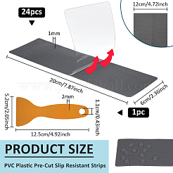 Bandes antidérapantes prédécoupées en plastique PVC&nbsp;AJEW-WH0609-466B