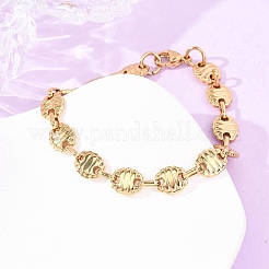 Sets aus ovalen Gliederketten und Armbändern aus Edelstahl 304 für Damen&nbsp;SJEW-F228-01G