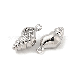 Ciondoli in ottone zirconi chiari micro pavé&nbsp;KK-A207-02P