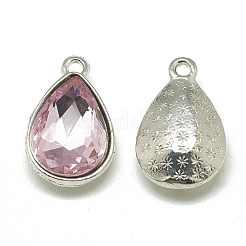 Breloques en verre d'alliage&nbsp;PALLOY-T028-7x10mm-10