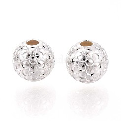 Strukturierte 925 Sterling Silber Perlen&nbsp;STER-T008-46S