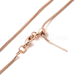 Cadena de serpiente de latón chapada en rack de 1 mm&nbsp;MAK-L044-38RG