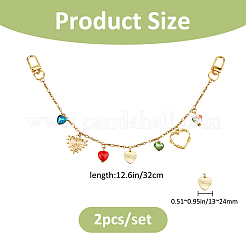 2 Stück 304 Edelstahlketten für Jeanshosen&nbsp;HJEW-FH00228