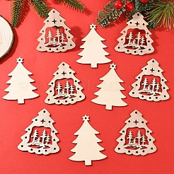 20 stücke 2 arten weihnachten baum holz anhänger dekorationen&nbsp;WOOD-YW0001-72