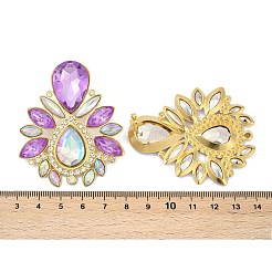 Orecchini a bottone in vetro in acciaio inossidabile 304&nbsp;EJEW-M095-15G-01