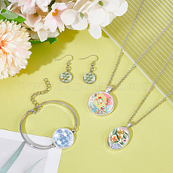 DIY-Sets zum Herstellen von baumelnden Ohrringen aus Messing&nbsp;SJEW-UN00001
