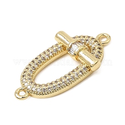 Ciondoli connettore in ottone con micro pavé di zirconi chiari&nbsp;CU-CBA3C32-23G