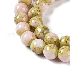 Brins de perles de verre de peinture de cuisson&nbsp;GLAA-H031-01B-06