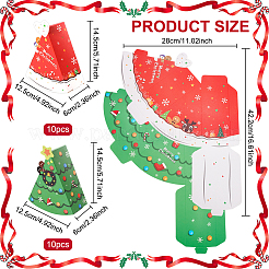 20 boîte en carton triangulaire pliable à thème de Noël&nbsp;CON-BC0006-96