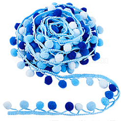 6.5 Yards Farbverlauf Polyester Pom Pom Ball Fransen Spitzenbesatz&nbsp;SRIB-PH0001-41