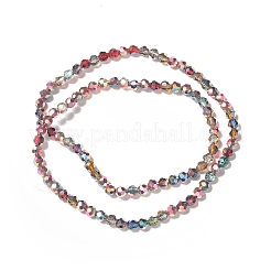 Hilos de perlas de vidrio galvanizado transparente&nbsp;GLAA-G097-04B