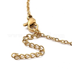 Bracelet de cheville à breloques en acier inoxydable 304 pour femme&nbsp;AJEW-C021-10G