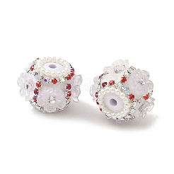 Perles de strass en résine style fleur&nbsp;CLAY-NH0003-05S-04