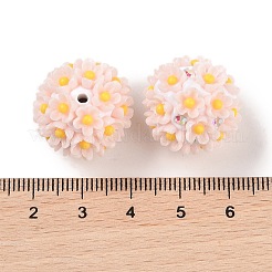 Handgefertigte leuchtende Polymer Clay Strass-Perlen&nbsp;CLAY-H003-04B
