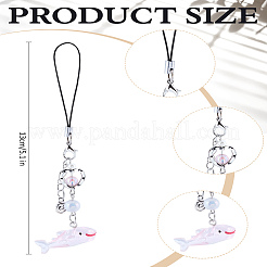 1 bracelet mobile en perles de résine de requin pour femmes&nbsp;AJEW-LP0006-18A