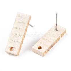 Fornituras de aretes de madera de fresno&nbsp;EJEW-N017-011U