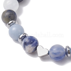 Bracelets de perles tressées en pierres précieuses pour femmes et filles&nbsp;BJEW-JB11141-02
