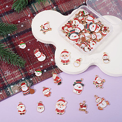 60 pièces 20 styles pendentifs en émail en alliage de noël&nbsp;ENAM-TA0003-25