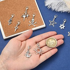 9 stücke legierung anhänger dekorationen&nbsp;HJEW-YW00400