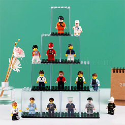 Vitrina de minifiguras de plástico transparente&nbsp;ODIS-WH0043-25