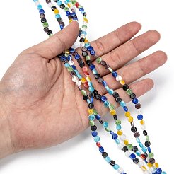Piatto tondo perle di vetro fatto a mano millefiori&nbsp;LK-R004-51