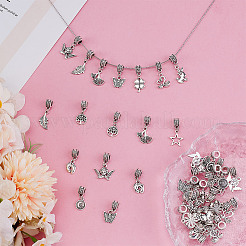 48 Stück 12 Stile Messing europäische Baumeln Charms&nbsp;KK-HY0004-07